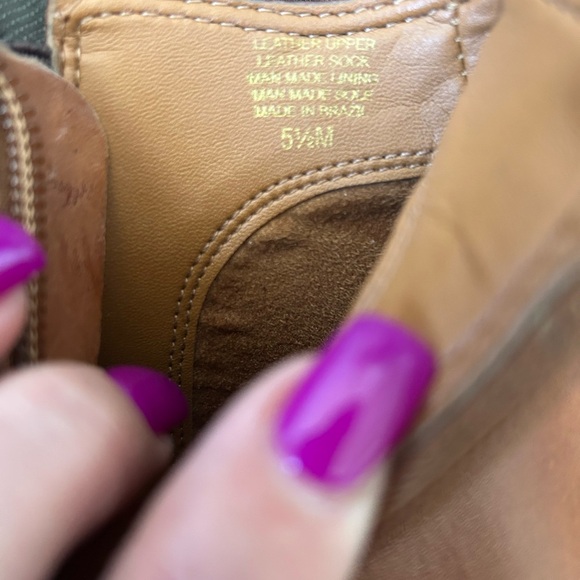 Antonio Melani Made in Brazil Women's Tan Leather Ankle Boots size 5.5 - Picture 6 of 7